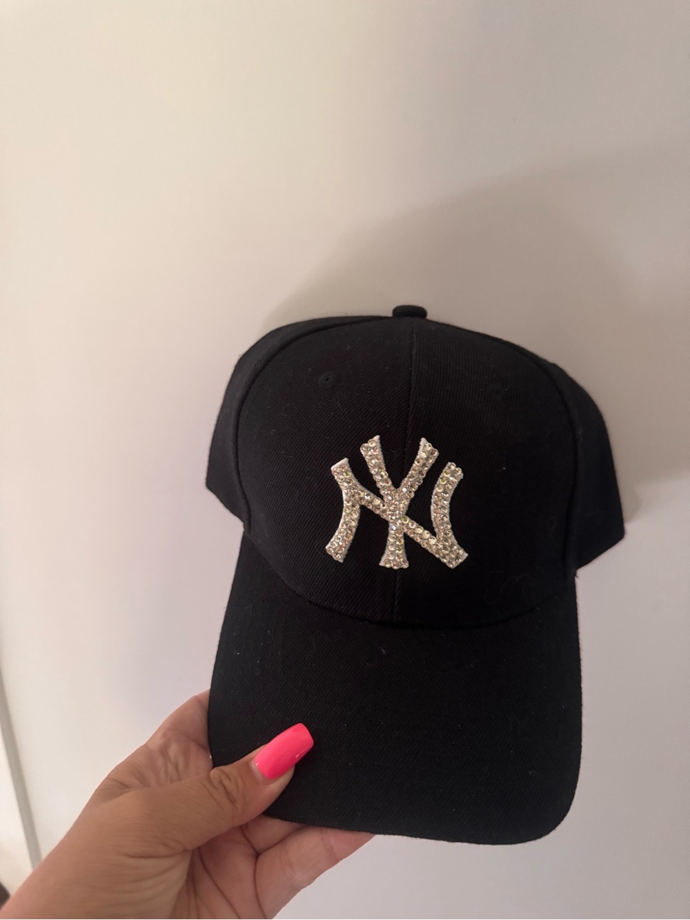 Black Crystal Logo Yankee Cap - Women Accessories